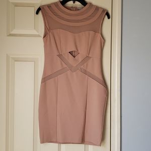Mini sheer cutout dress